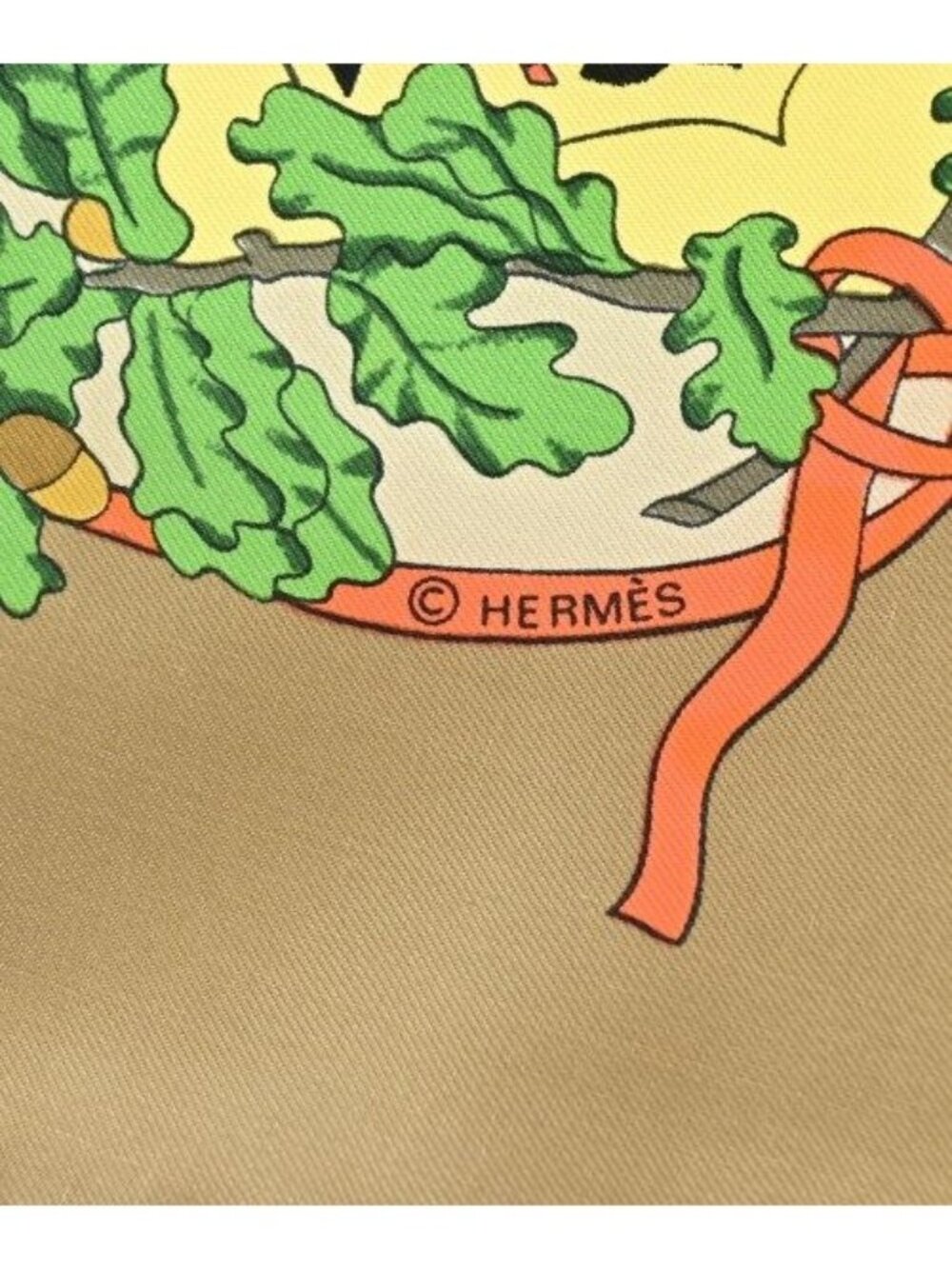 Hermes Bandana Scarf Beige - Picture 5 of 6